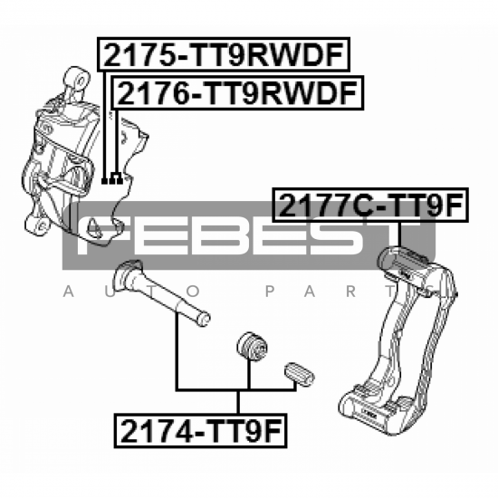 Pistonas Etrier Fata FORD TRANSIT 2006-2013 Febest 2176-TT9RWDF